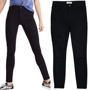 Madewell Mid Rise Roadtripper Stretch Denim Skinny Jean in Bennett Black Size 26